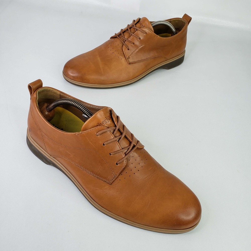 Amberjack The Original Derby Shoes Mens 11.5 Honey Tan Leather Dress Oxford